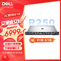 DELL 戴尔 服务器R250/R350 1U机架式主机ERP文件共享金蝶云托管定制 R250/至强E2314/8G内存/1TB硬盘