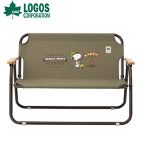 LOGOS 乐格氏 日本logos联名x史努比户外露营轻便双人椅休闲野餐野营靠背椅子