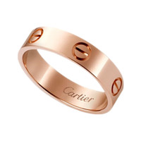 Cartier 卡地亚 戒指男女 宽版玫瑰金LOVE系列戒指5.5mm毫米 婚戒  对戒 结婚 68