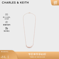 CHARLES & KEITH CHARLES&KEITH圈定系列金属扭结项链女士CK5-22120298 Rose Gold玫瑰金色