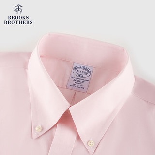 布克兄弟（BrooksBrothers）男士24春夏棉质简约时尚纯色轻薄正装衬衫 6006-粉色 14/2