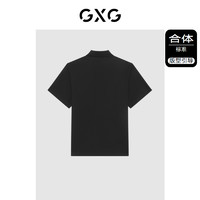 GXG 男装 商场同款黑色撞色短袖POLO衫 2023年夏季新品GE1240879C
