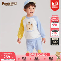 Paw in Paw PawinPaw卡通小熊童装2024年春夏男女宝卡通印花休闲2件套装 浅蓝色/51 090