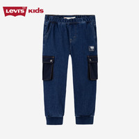 Levi's 李维斯 童装男童针织牛仔裤儿童工装长裤 苍穹蓝 110/53(5)