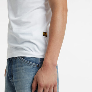 G-STAR RAW2024男士T恤短袖百色印花透气半袖薄款夏季圆领D24689 白色 XS