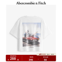 ABERCROMBIE & FITCH【重磅T】AF男装 24春夏时尚短款美式风复古T恤KI123-3296 白色 XL (180/116A)