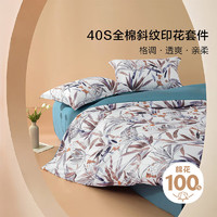 BLISS 百丽丝 素雅系列  纯棉床上四件套  叶轩曦华  150*210cm