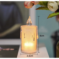 以典 蜡烛灯led电子蜡烛 3.6*.8CM(AG10)大号一个 暖白光