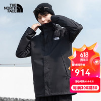 THE NORTH FACE 北面 冲锋衣男情侣款2022秋冬新款夹克上衣运动户徒步舒适防风外套497J