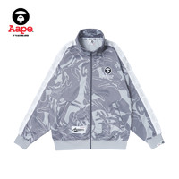 Aape 旗舰店男装秋冬猿颜串标迷彩刺绣街头薄绒卫衣外套A374XXL