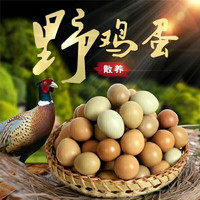 蔬香客 七彩山鸡蛋60枚新鲜 农家杂粮天然散养土鸡蛋