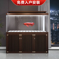 yee 意牌 大中型办公室家用客厅鱼缸水族箱 (入户安装) 无边框免换水