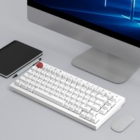 Keychron Q1白色旋钮客制化键盘机械键盘Gasket设计铝坨坨DIY