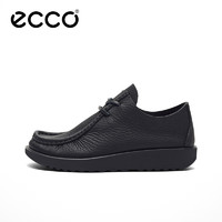 爱步（ECCO）休闲皮鞋 24年夏季系带男鞋宽松大头鞋 AT.KOLLEKTIVE 390594 黑色39059490000 41
