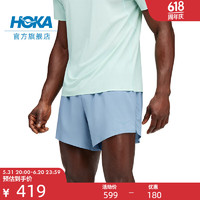 HOKA ONE ONE 新款男士夏季5英寸短裤跑步运动透气舒适干爽轻弹 暗影蓝 L