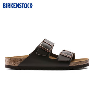 BIRKENSTOCK勃肯软木拖鞋男女同款牛皮拖鞋Arizona系列 棕色常规版51101 37