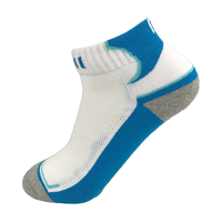 pingpangwang乒乓网炫彩运动袜纯棉脚底毛巾底360度透气乒乓球专业运动袜子 1蓝