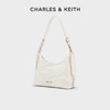 CHARLES & KEITH CHARLES&KEITH24夏新款CK2-40271360褶皱油蜡皮手提单肩腋下包女