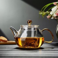 美斯尼 家用功夫茶具套装耐高温加厚泡茶器茶水分离花茶壶玻璃茶壶