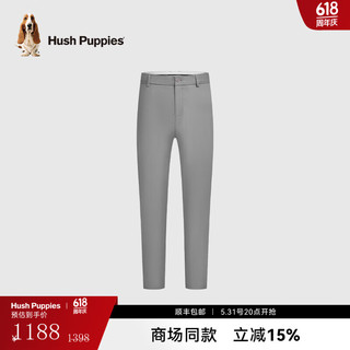 Hush Puppies暇步士男装夏季弹力透气商务休闲裤 阴灰色 30