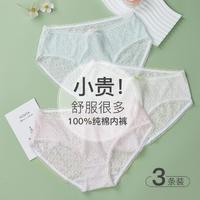 FENTENG 芬腾 3条装5A抑菌裆女士内裤女纯棉抗菌网眼透气