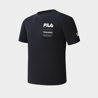 限尺码：FILA 斐乐 男装简约柔软男上装运动T恤男短袖针织短袖衫