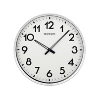 SEIKO 精工 日本精工时钟17寸银色北欧简约时尚客厅卧室大厅办公室挂钟