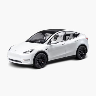 特斯拉（Tesla）model y 1:18汽车模型 仿真车模收藏摆件 白色