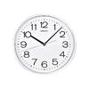 SEIKO 精工 简约北欧钟表居家办公新房装饰圆盘银色边框挂钟