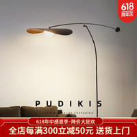 PUDIKIS 意式极简落地灯设计师客厅沙发旁书房北欧创意装饰长臂钓鱼落地灯 黑金-高160cm-暖光