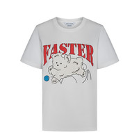 URBAN REVIVO 女装都市休闲趣味萌宠印花短袖T恤衫UWU440087 本白 S