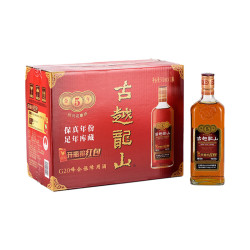 古越龙山花雕酒金五年500ml12瓶