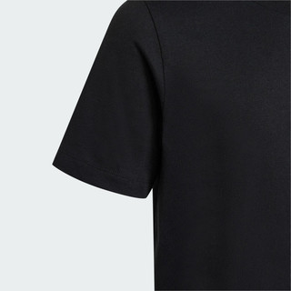 adidas梅西系列足球运动上衣短袖T恤男大童儿童夏季阿迪达斯 黑色 1