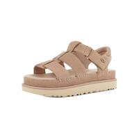 UGG 夏季女士休闲舒适轻盈魔术贴搭扣纯色露趾厚底时尚凉鞋 1137890