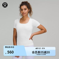 lululemon丨Ebb to Street 女士运动短袖 T 恤 LW3FEJS 运动上衣 白色 8