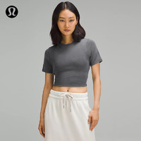 lululemon丨Soft Ribbed 女士锁孔款罗纹短袖 T 恤 LW3HW9S 石墨灰 4