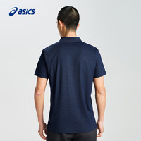 ASICS 亚瑟士 夏季新款运动T恤男子针织柔软套头翻领运动POLO短袖