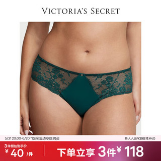 VICTORIA'S SECRET 经典舒适时尚女士内裤 5VT0墨绿色-中腰 11220813 S