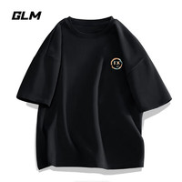 GLM 短袖t恤男2024夏季潮牌宽松体恤衫青少年印花半袖衣服男装