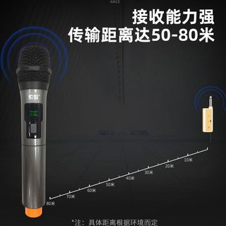 索爱WD4万能无线话筒U段手持麦克风动圈一拖二演出家用k歌