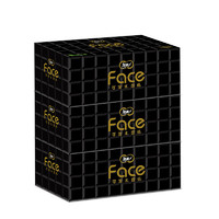C&S 洁柔 黑Face系列 抽纸 4层*108抽*3盒(195*192mm)