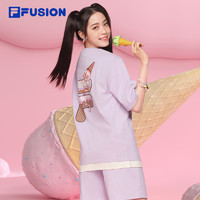 FILA 斐乐 FUSION斐乐潮牌夏季冰淇淋情侣短袖T恤男女