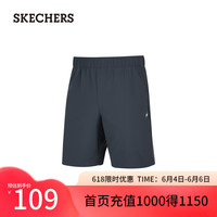 斯凯奇(Skechers)夏季男吸湿速干短裤运动休闲裤P224M109 炭灰色/000G L
