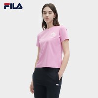 FILA 斐乐 官方女子短袖T恤2024年夏季新款冰丝抗菌刺绣印花上衣