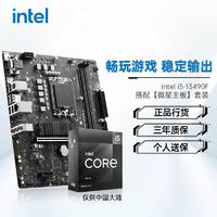 intel 英特尔 13代i5 13490F盒装搭微星B760M-G DDR5全新电脑主板CPU套装