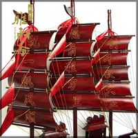 雅軒齋 紅木工藝品 一帆風順 紅木船 特大110厘米 帆船模型家居玄關擺件