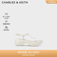 CHARLES&KEITH24夏新品个性柔软松糕厚底休闲凉鞋女CK1-70920152