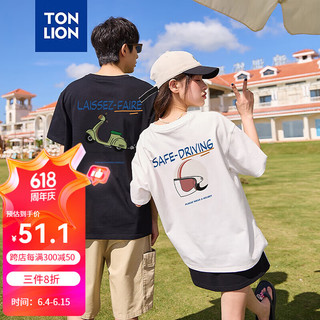 唐狮 TONLION2024夏季短袖T恤TB 男款黑色 XL