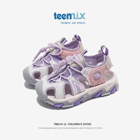 TEENMIX 天美意 女童凉鞋中大儿童鞋潮 339紫色 30码