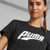 PUMA 彪马 女子 跑训系列 短袖T恤 523618-51黑色-白 亚洲码XL(170/92A)